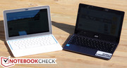 Left: The HP Chromebook 11; Right: The Acer C720-2800 Chromebook