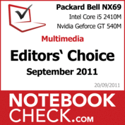 Award Multimedia notebook of September 2011
