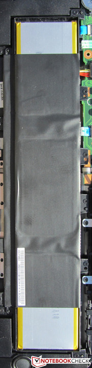 The battery sits within the chassis.