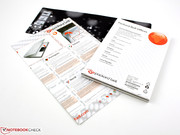 There is no recovery data carrier in the box. The user has to burn it himself with the recovery tool.