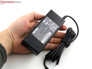 The 90 watt adapter looks very big.