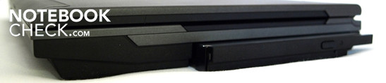 Right: Ultrabay slot (with standard optical drive)