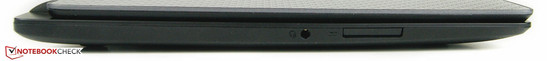 Left: combo audio, SD-card slot