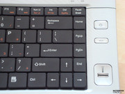 The power button is stationed to the right of the keyboard, along with the fingerprint reader...