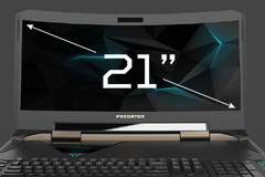 21 inch, curved display, desktop graphics card: Acers new gaming flagship definitely is an eye-catcher. (Photo: Acer)