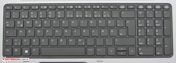 Hewlett Packard integrates a keyboard without background illumination.