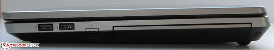 Right side: DVD burner, 2x USB 2.0