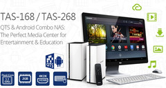 QNAP TAS-168 and TAS-268 multimedia NAS with QTS/Android dual system support