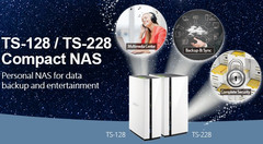 QNAP TS-128/TS-228 dual-core compact NAS