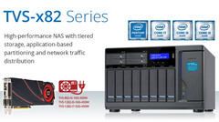 QNAP TVS-x82 business NAS with up to 8 GB RAM and up to Intel Core i7 Skylake processor