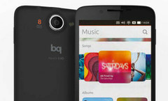The 4.5 inch smartphone runs Ubuntu Phone.