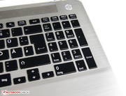 The 15.6-inch device has space for a number pad.