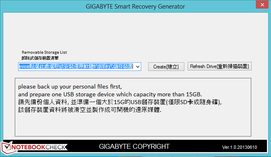 The Gigabyte Smart Recovery Generator.