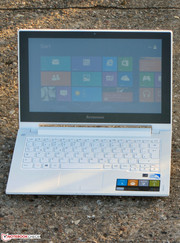 The IdeaPad outdoors.