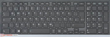 The keyboard is illuminated