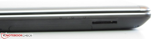 Front: Memory card reader