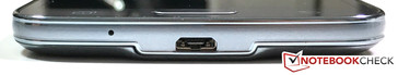 bottom: microphone, micro-USB 2.0