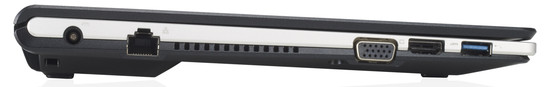 Left: power socket, Gigabit Ethernet, VGA, HDMI, USB 3.0 (picture: Fujitsu)