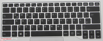 Fujitsu installs a backlit keyboard into the Lifebook.