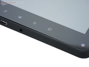 Sensor buttons facilitate operating the tablet.