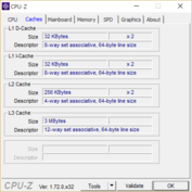 System info CPU-Z Cache