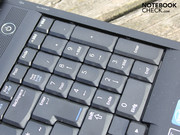 The slightly concave keys make for accurate, easy typing.