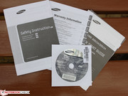 Besides the quick start guide, there is also a Windows 7 recovery DVD supplied in the box.