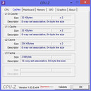 System info CPU-Z Cache