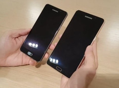 Samsung Galaxy A9 next to the smaller Galaxy A7 2016, both coming soon