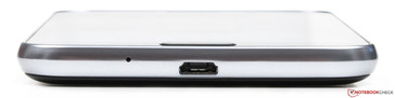 Lower edge: microphone, micro-USB port