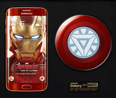 Samsung Galaxy S6 Edge Iron Man Limited Edition and wireless charger