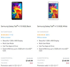 Samsung Galaxy Tab 4 7.0 Black Friday promotion