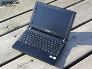 The Samsung N230 Storm, with its sleek design, is intended to be an up-market netbook.