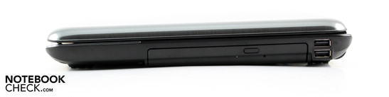 Right: DVD drive, two USBs