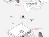Samsung patent showing advanced foldable smartphone with multiple biometric ID forms