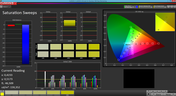 Color saturation (standard color temperature, target color space sRGB)