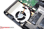 The cooling system works efficiently and transports the heat from the CPU and GPU separately.