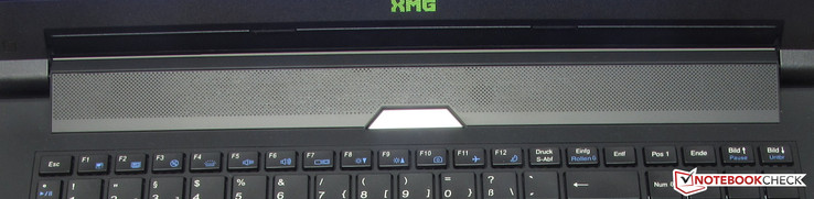 The speaker bar of the XMG A705