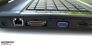 In addition to VGA, HDMI is also on board, although in the middle of the left side edge.