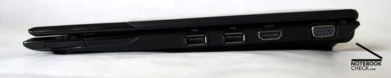 Right side: 7-in-1 cardreader, 2x USB, HDMI, VGA
