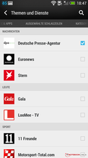 HTC Sense 5 UI: BlinkFeed settings
