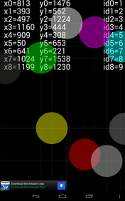 Touchscreen recognized up to 10-finger inputs