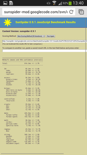 Sunspider 0.9.1