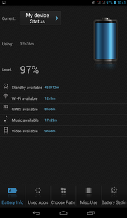 ...even when the tablet's energy consumption isn't especially high.