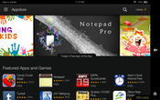 The Amazon Store is well-organized into separate Games, Apps, Books, Music and many other sections