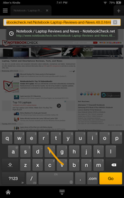 Standard keyboard with automatic Swype and word prediction