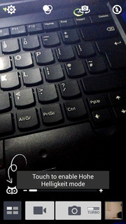 The camera software has many settings...
