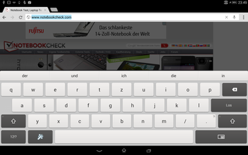 Keyboard landscape mode