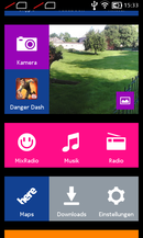 Familiar Lumia apps are preinstalled.