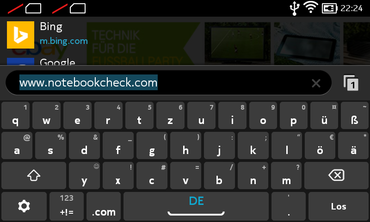 Keyboard - landscape mode